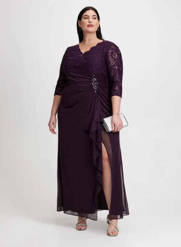 Lace Ruched Dress sold by Laura