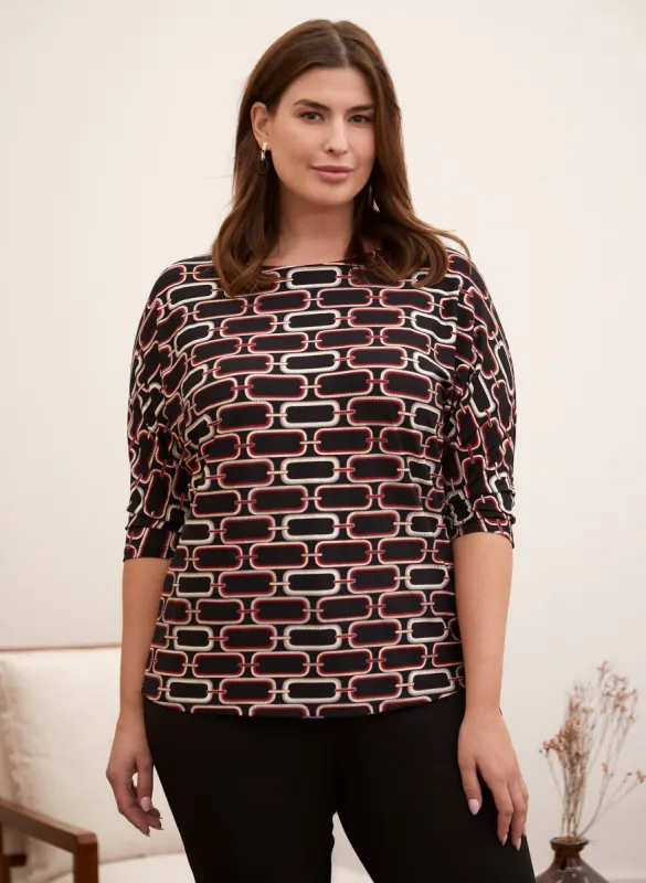 Chain Link Print Top sold by Laura