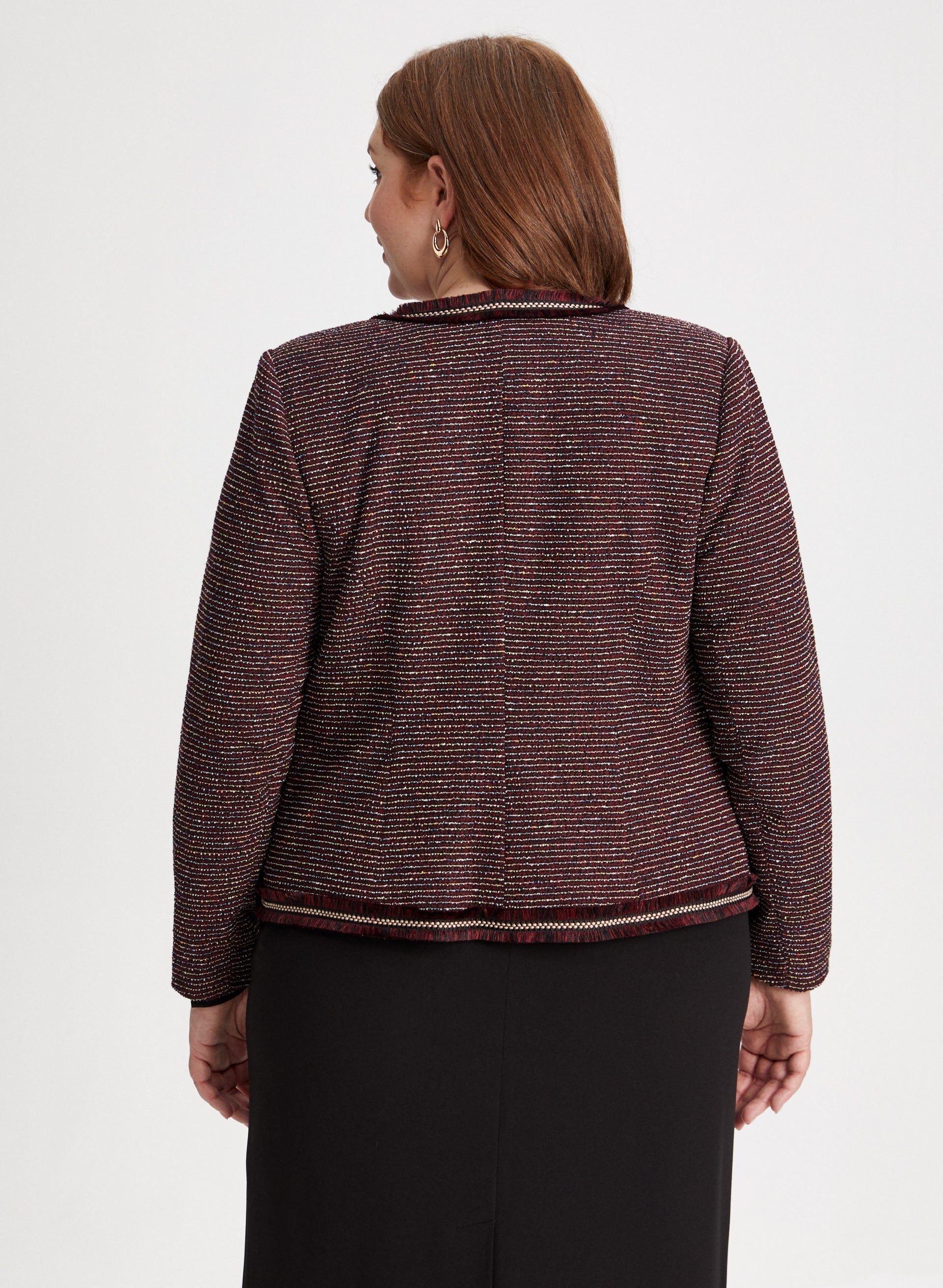 Frayed Trim Bouclé Jacket sold by Laura product image thumbnail 2