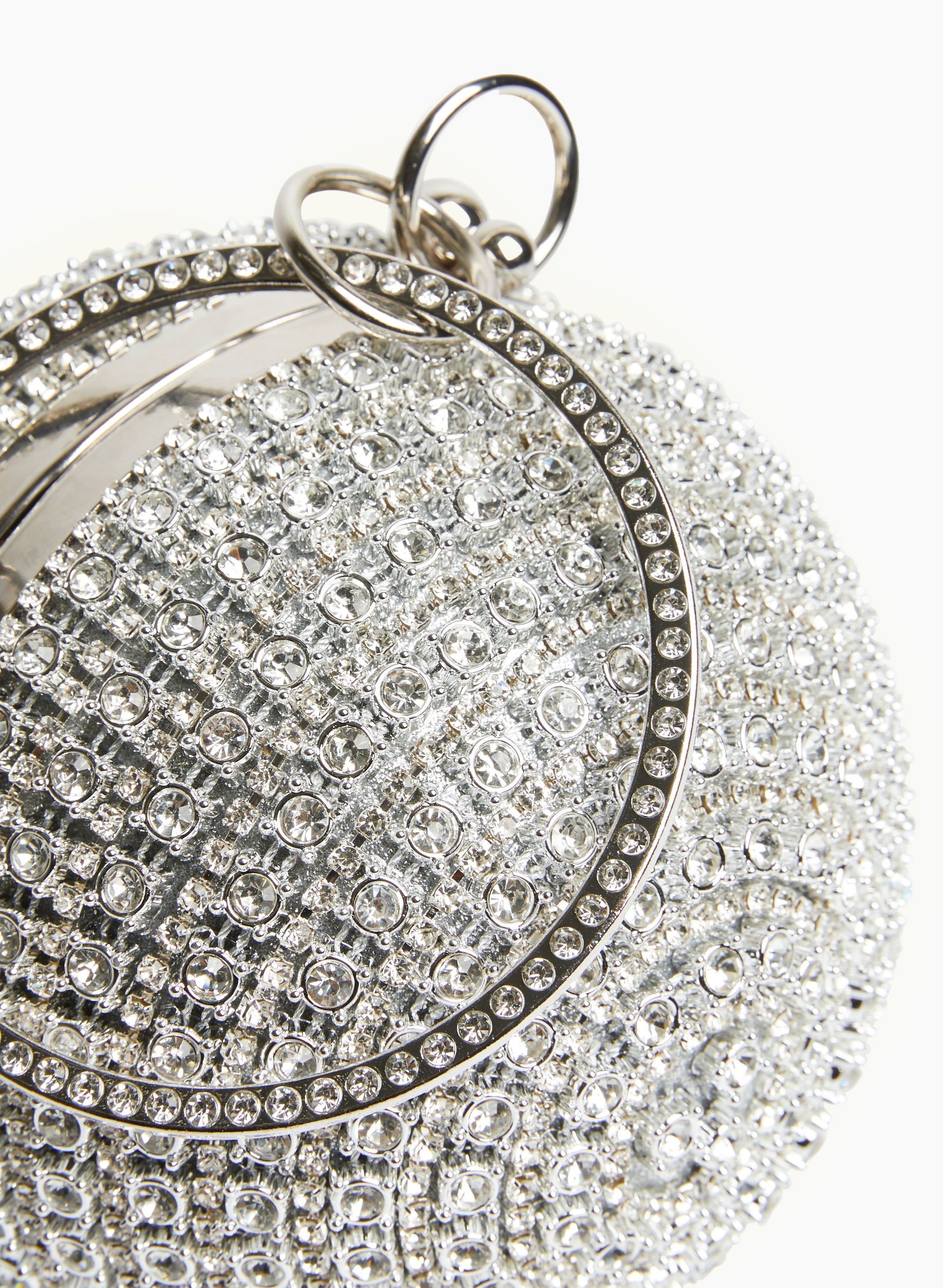 Crystal-Encrusted Ball Clutch sold by Laura product image thumbnail 4