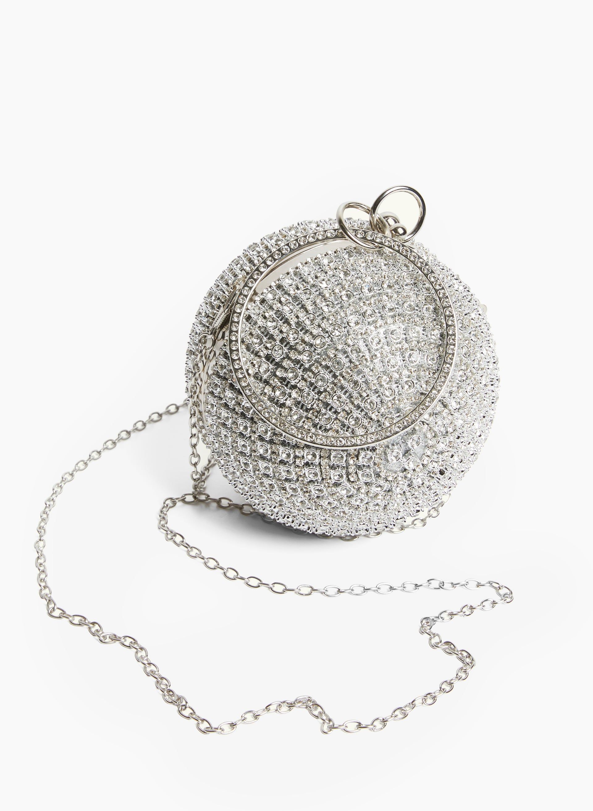 Crystal-Encrusted Ball Clutch sold by Laura product image thumbnail 2