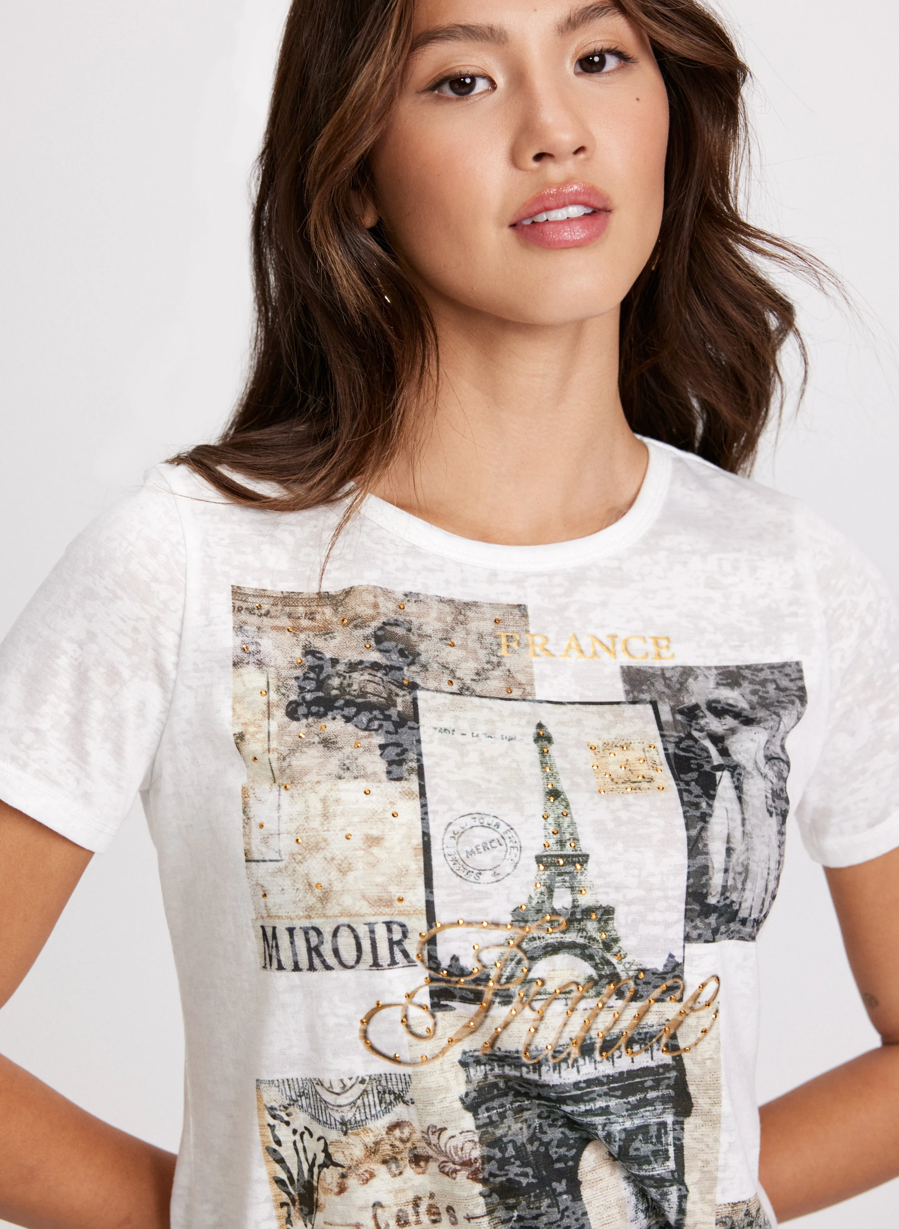 Paris Print T-Shirt sold by Laura product image thumbnail 3