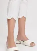 Embroidered Hem Denim Capris sold by Laura