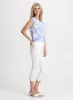 Embroidered Hem Denim Capris sold by Laura