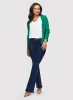 Diamond Motif Pointelle Knit Cardigan & Bootcut Jeans sold by Laura