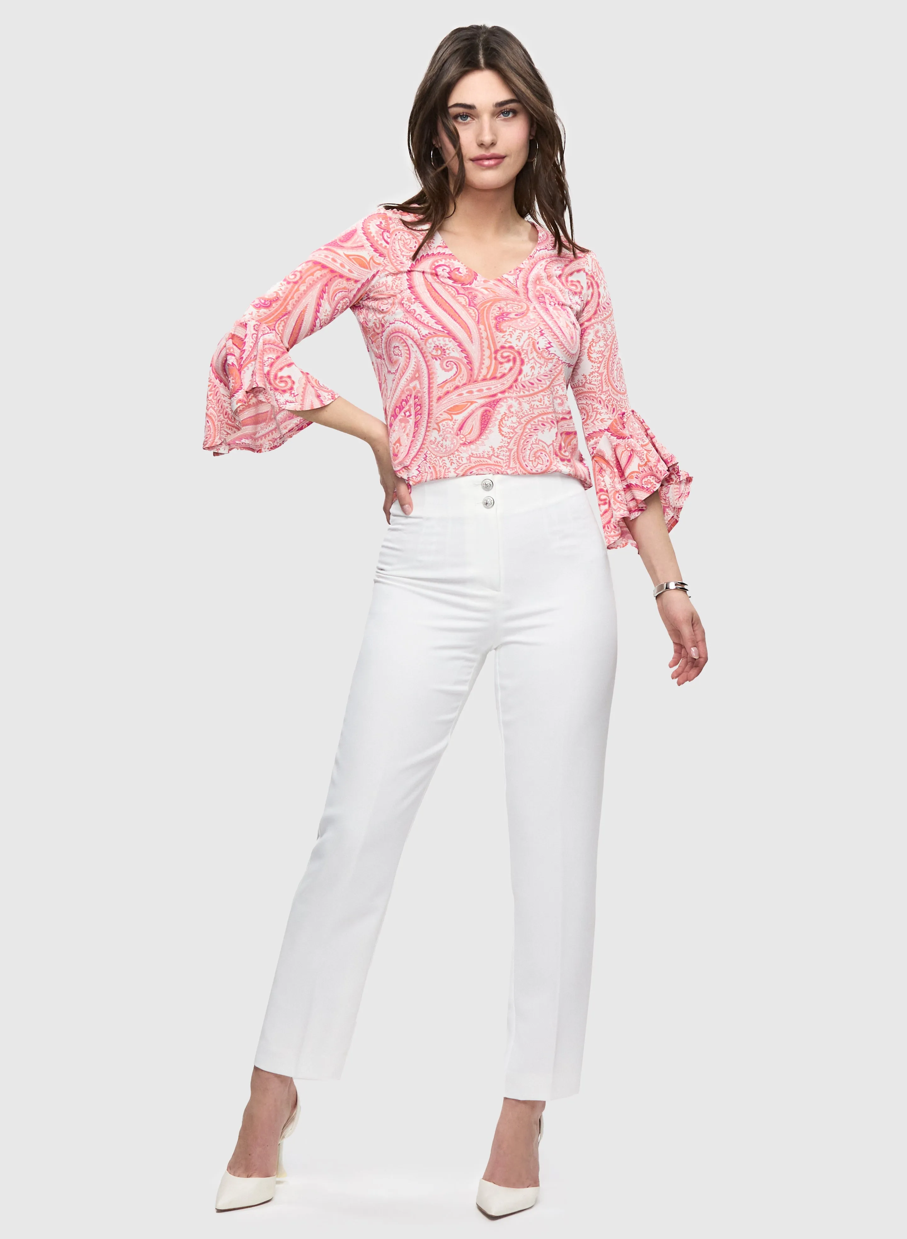 Paisley 3/4 Bell Sleeve Top sold by Laura product image thumbnail 3