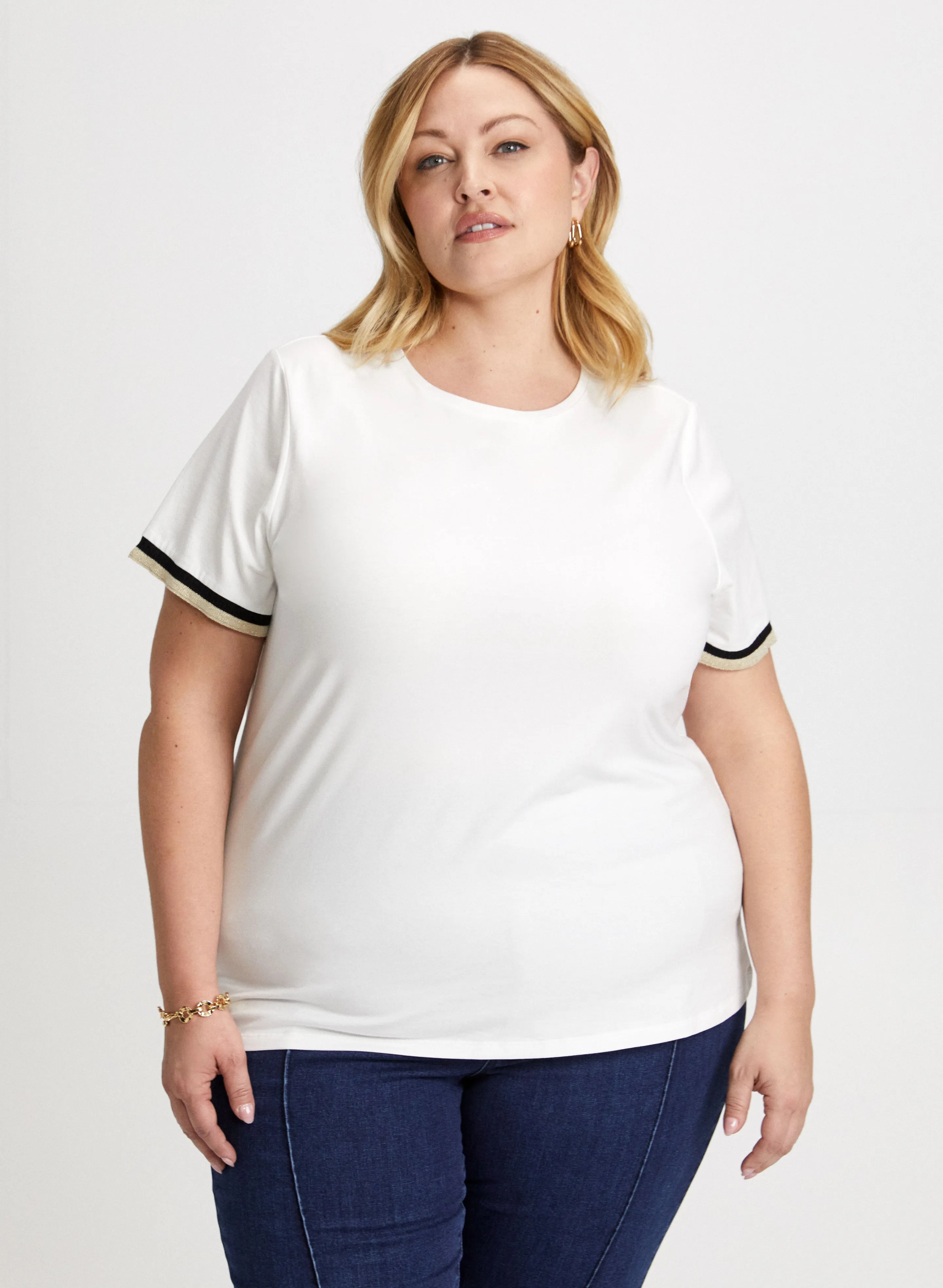 Tee With Metallic Contrast Trim sold by Laura product image thumbnail 5