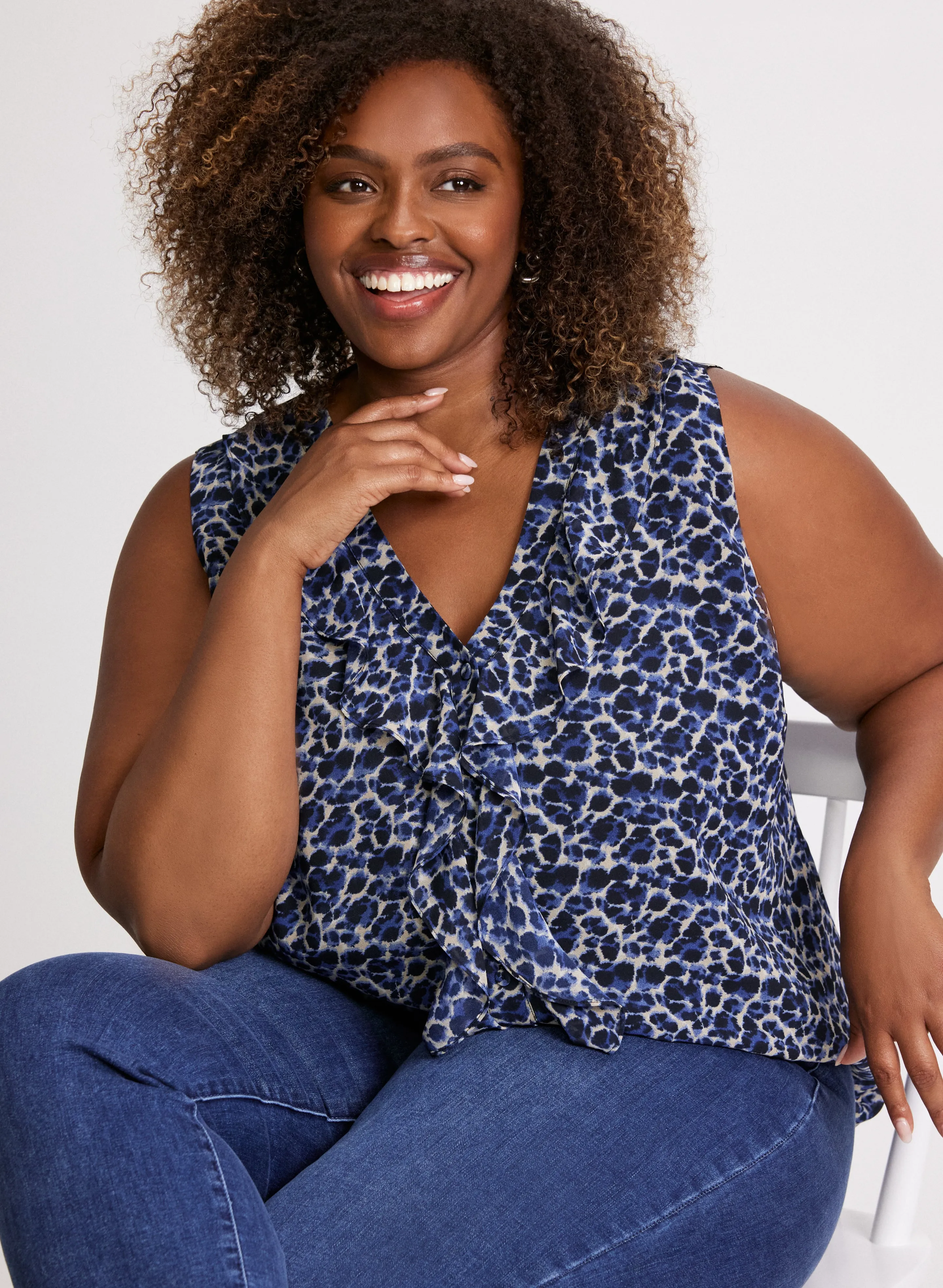 Sleeveless Leopard Print Blouse sold by Laura