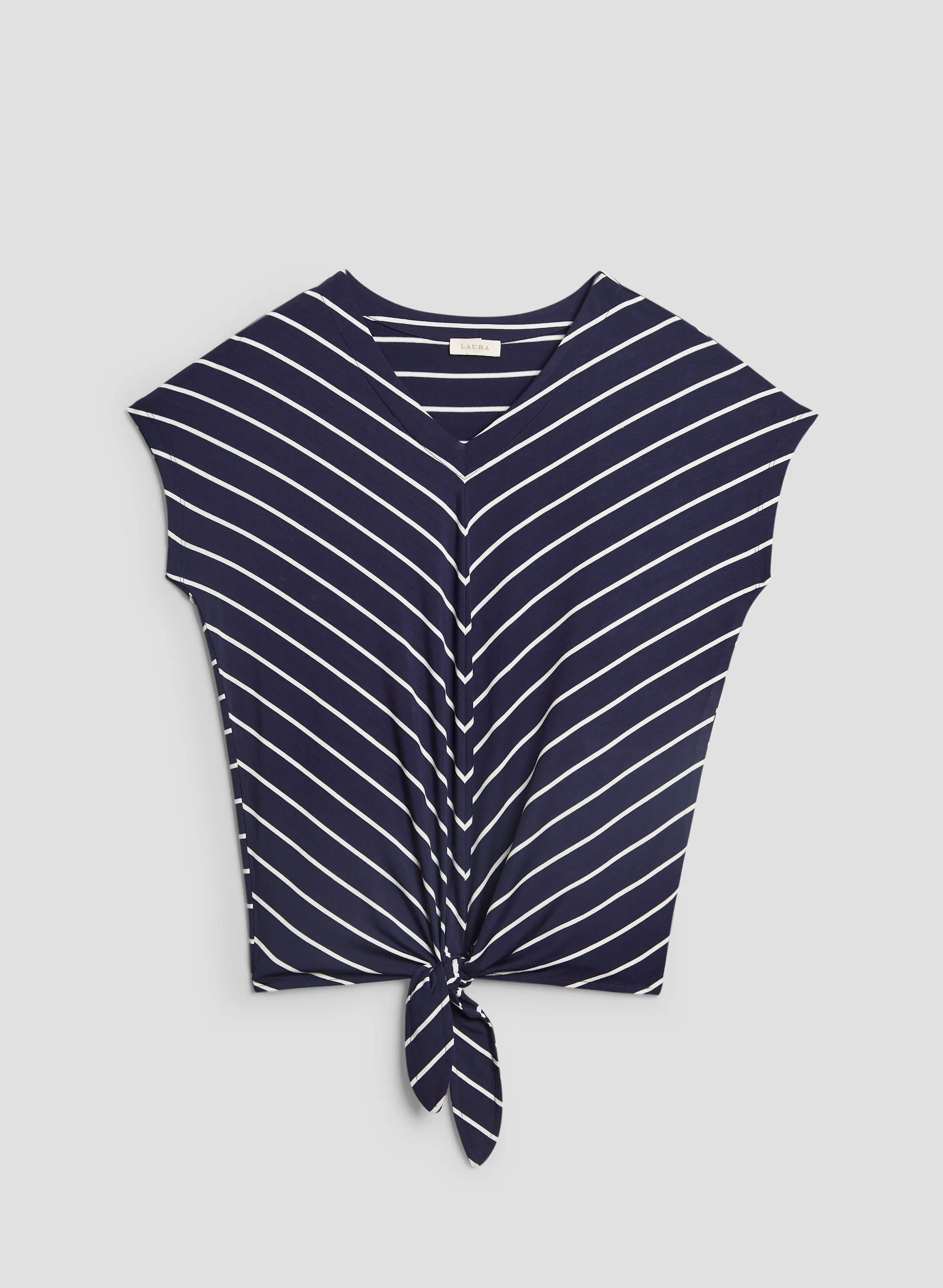 V-Neck Stripe Print Top sold by Laura product image thumbnail 5