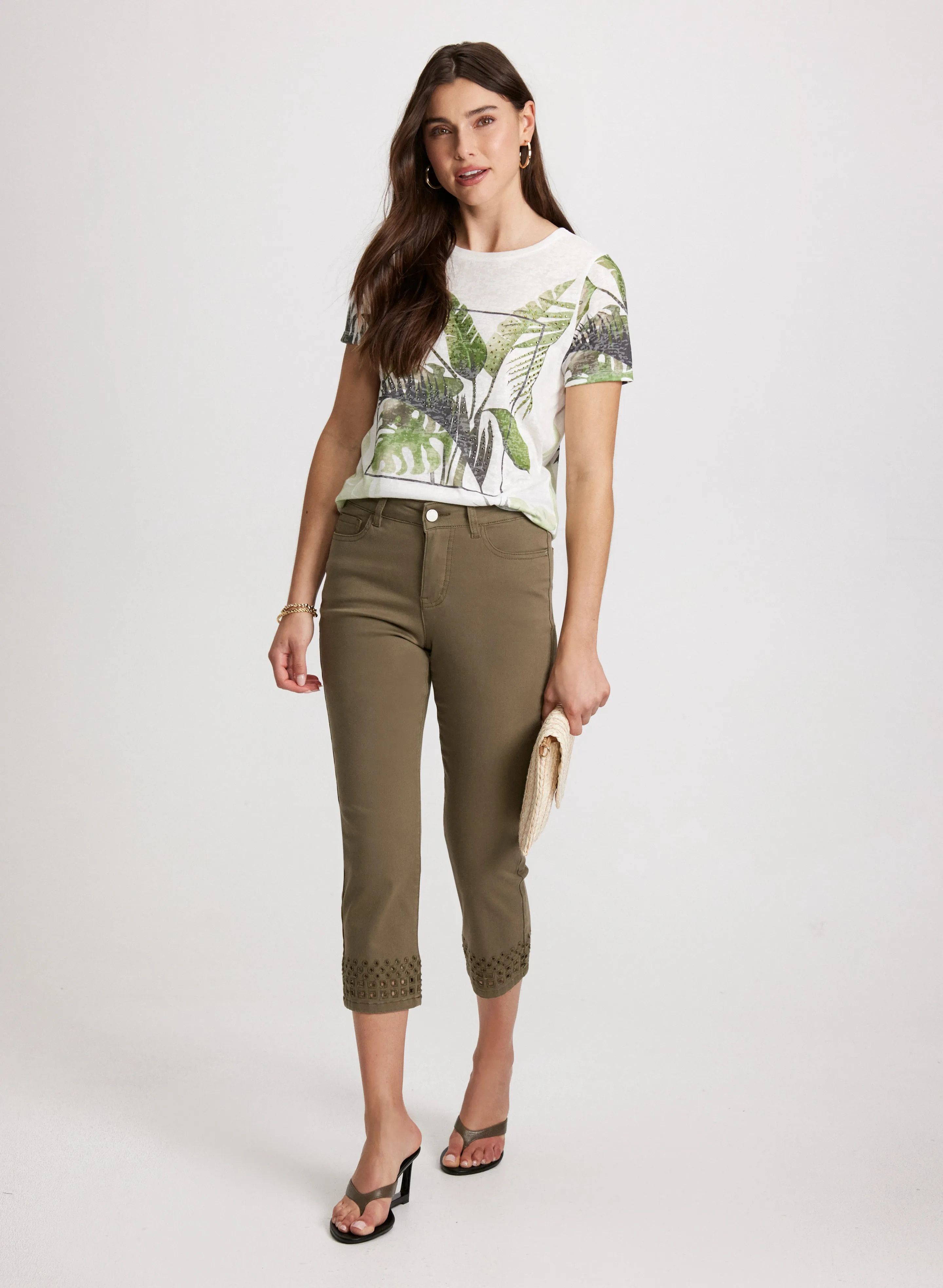 Tropical Burnout T-Shirt & Straight Leg Capris sold by Laura