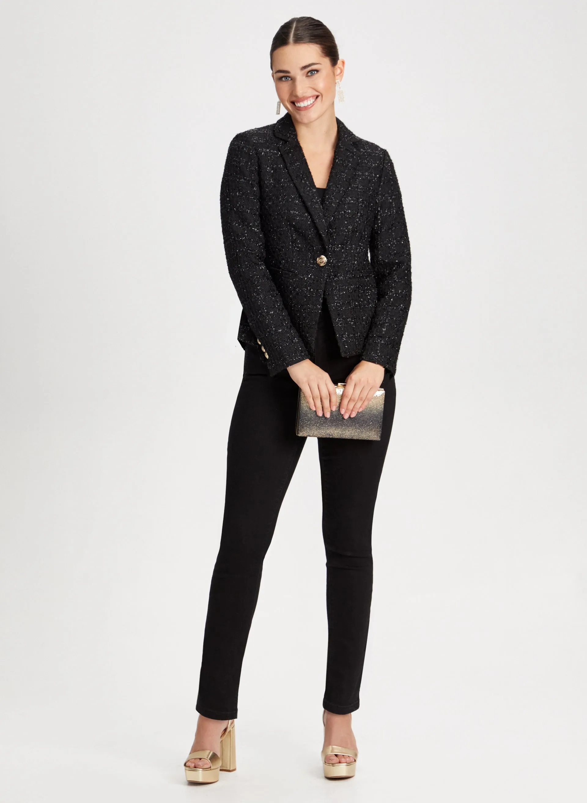 Tweed Jacket & Rhinestone Jeans sold by Laura