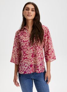 Paisley Print 3/4 Sleeve Blouse sold by Laura