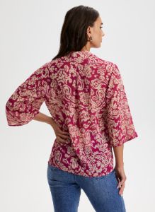 Paisley Print 3/4 Sleeve Blouse sold by Laura