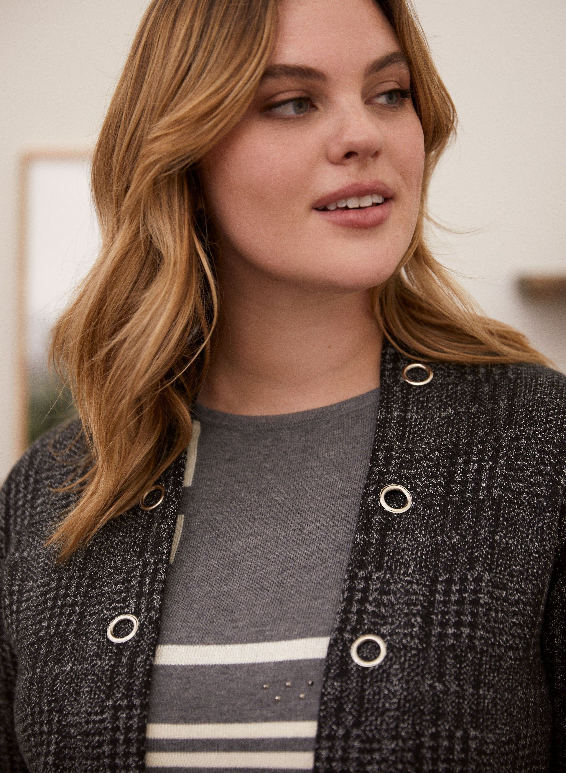 Plaid Print Coatigan sold by Laura product image thumbnail 2