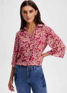 Paisley Print 3/4 Sleeve Blouse sold by Laura