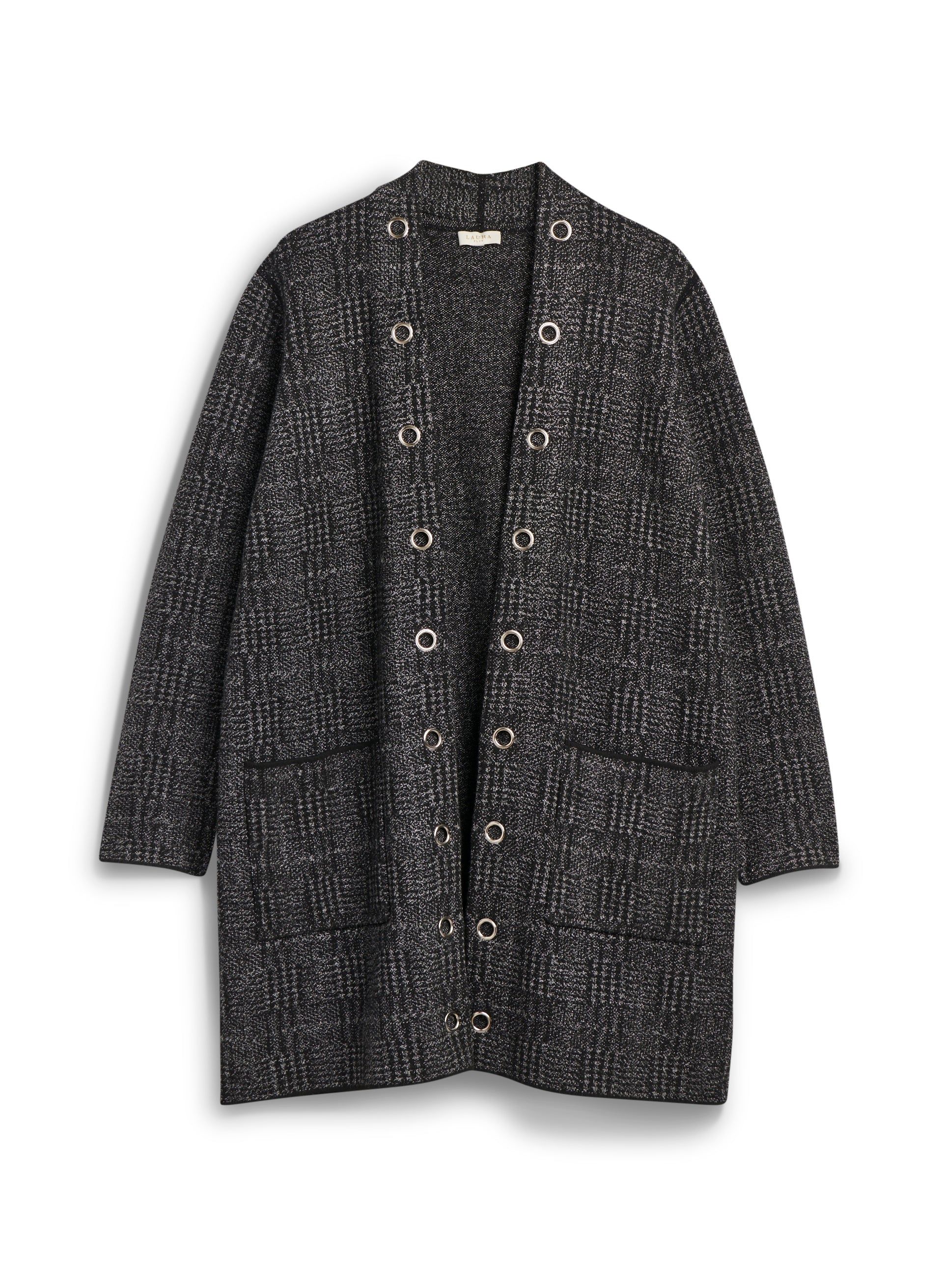 Plaid Print Coatigan sold by Laura product image thumbnail 3