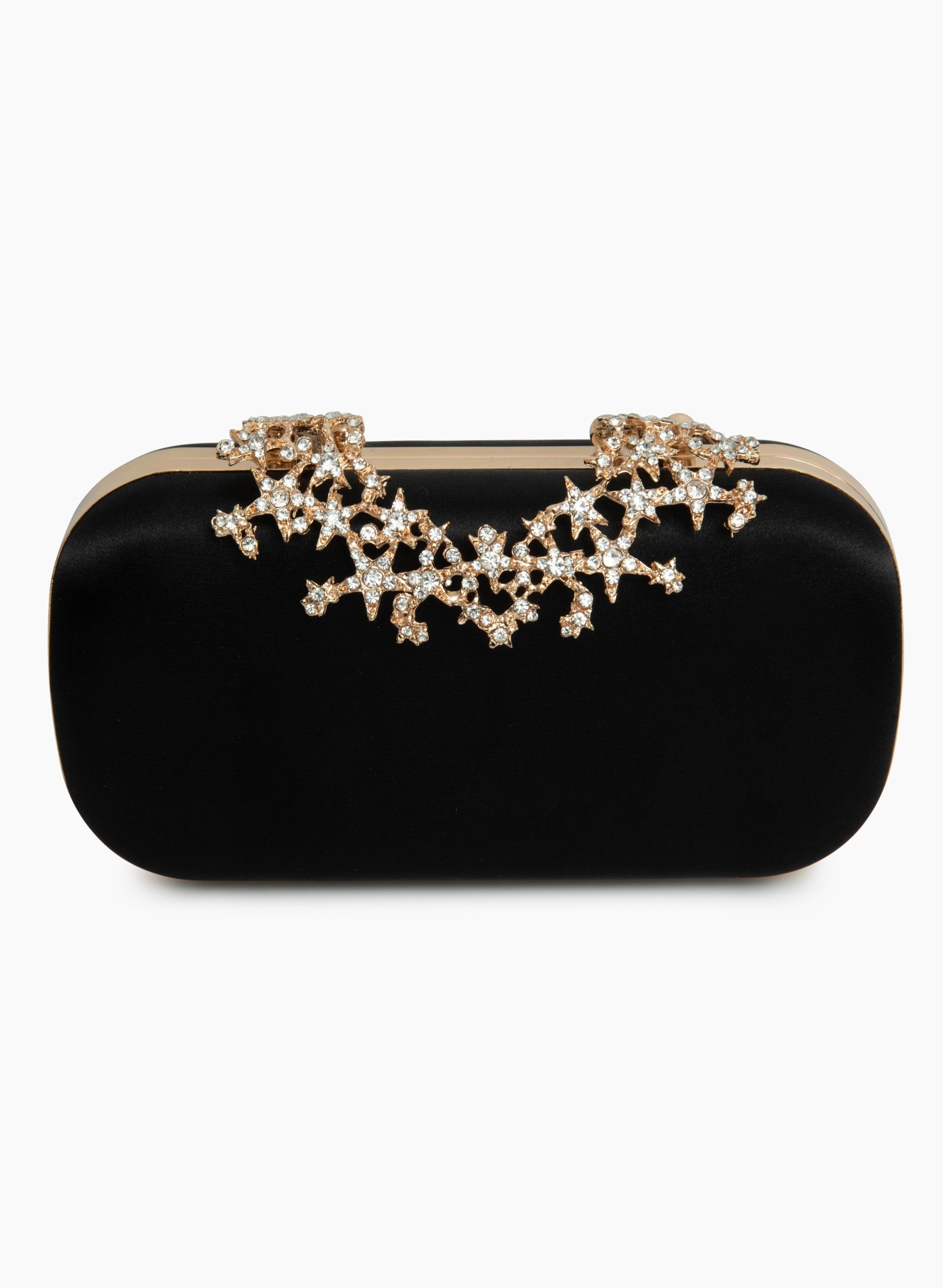 Crystal Star Detail Box Clutch sold by Laura