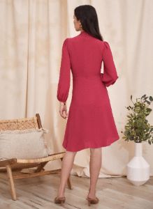 Puff Sleeve Chiffon Dress sold by Laura