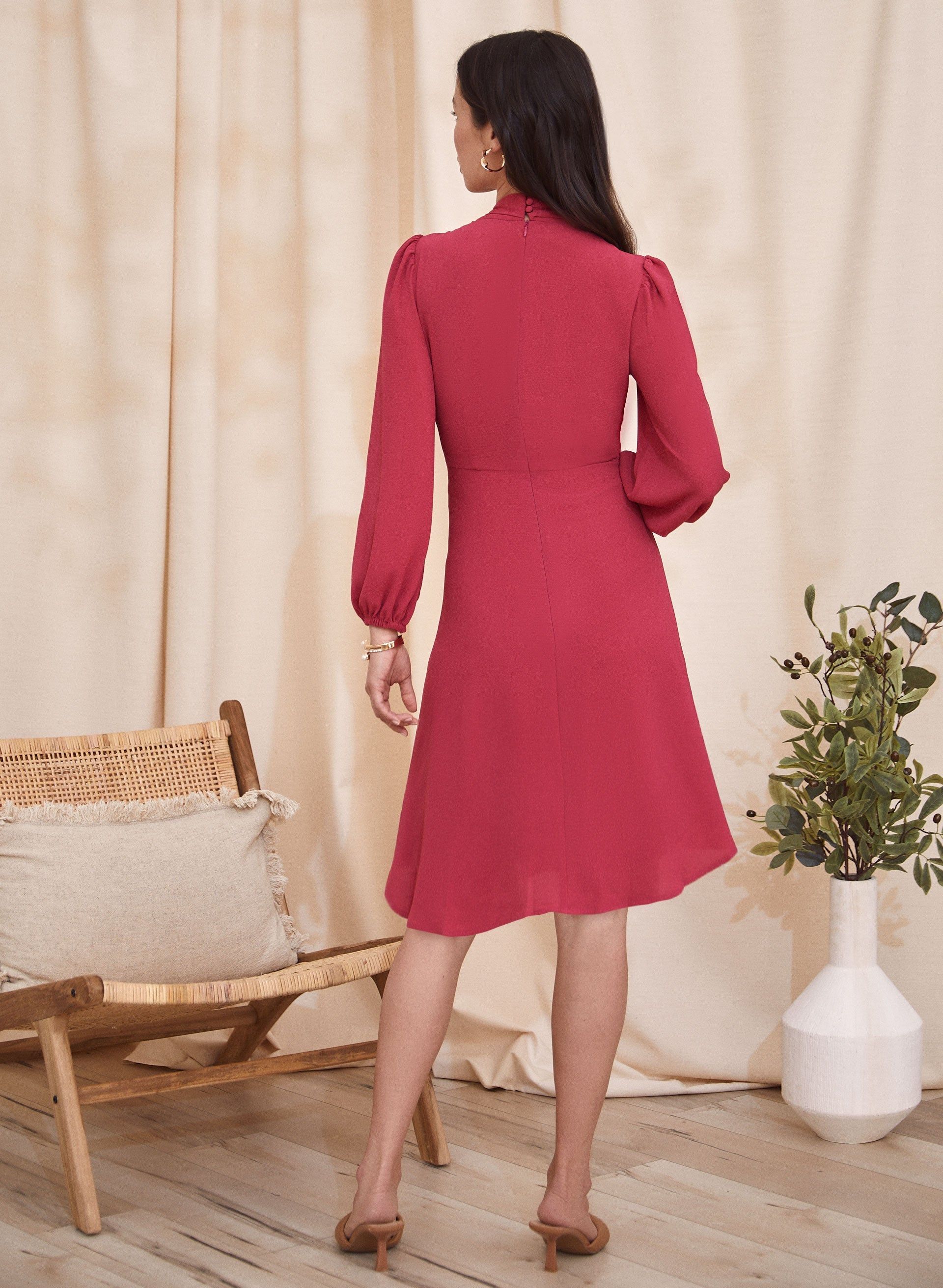 Puff Sleeve Chiffon Dress sold by Laura product image thumbnail 3