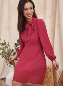 Puff Sleeve Chiffon Dress sold by Laura