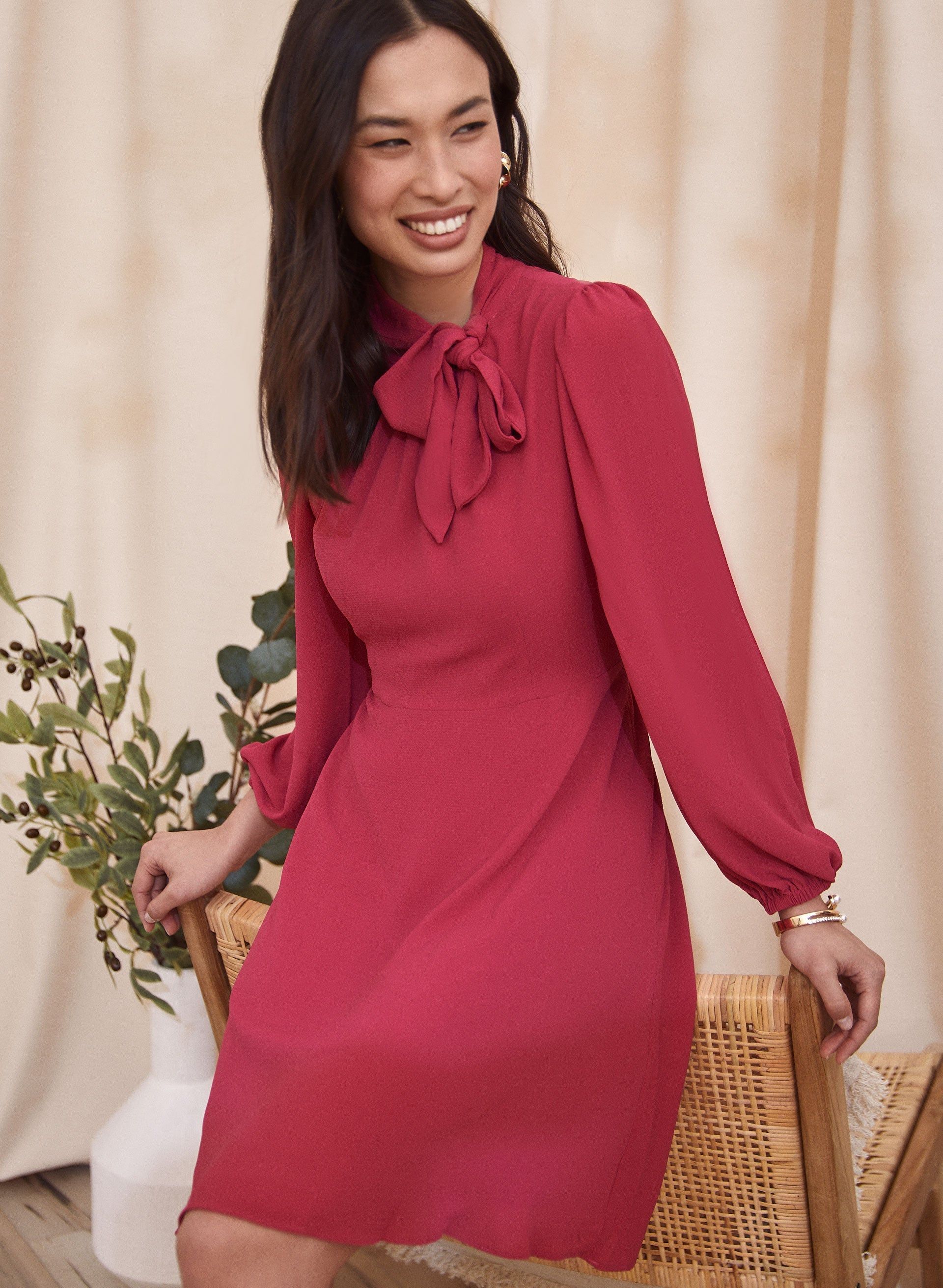 Puff Sleeve Chiffon Dress sold by Laura product image thumbnail 4