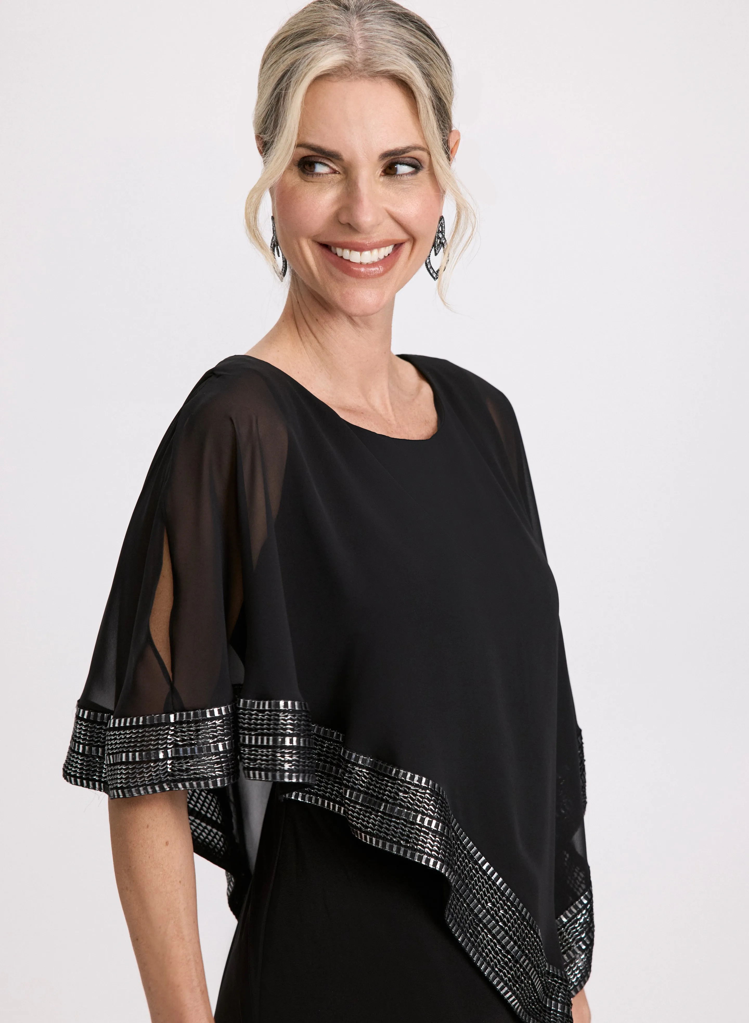 Capelet Effect Evening Dress sold by Laura product image thumbnail 5