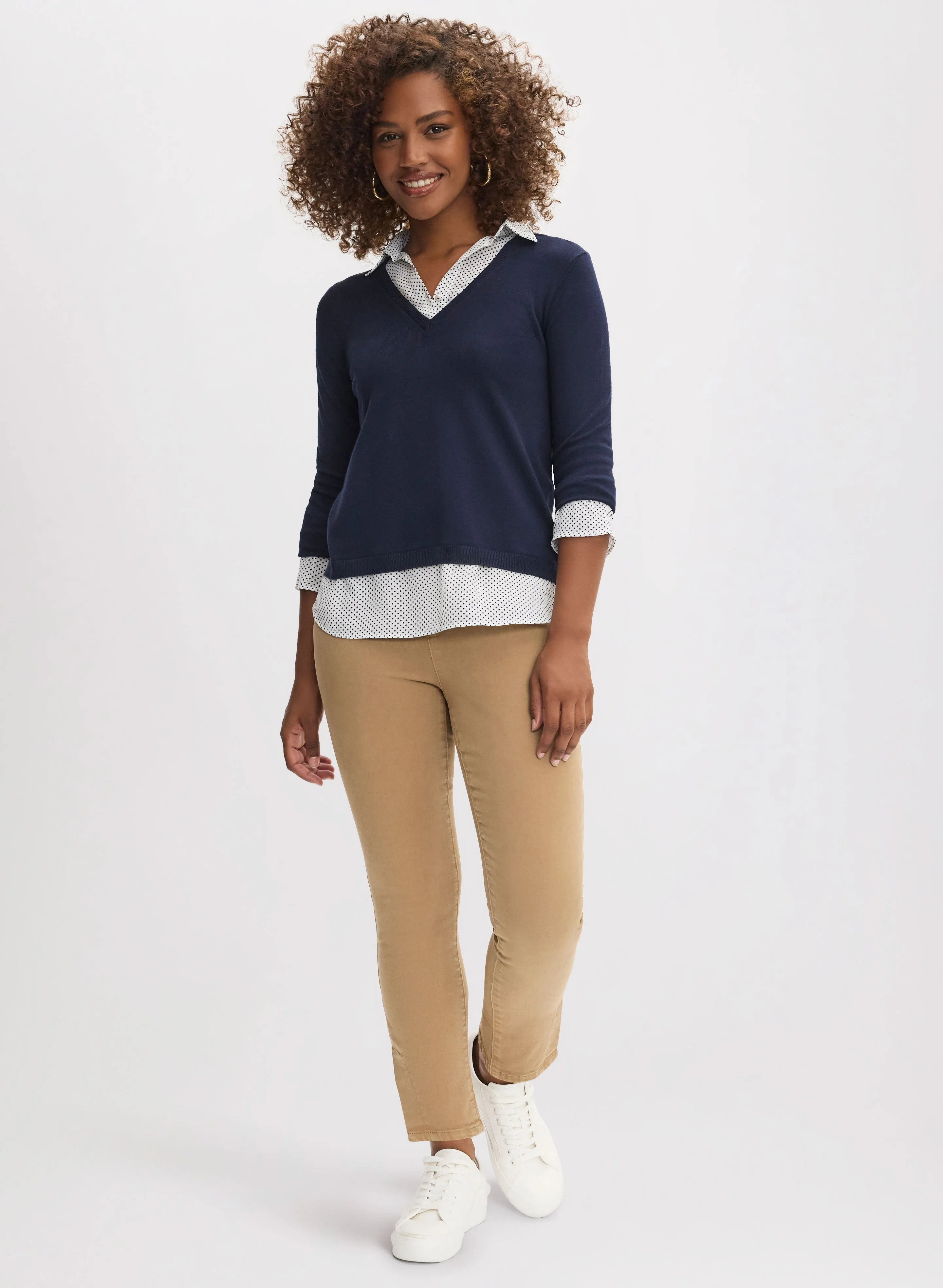 Fooler Sweater & Slit Hem Pants sold by Laura