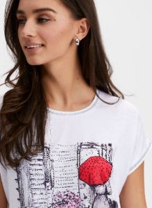 Placement Print Burnout Tee sold by Laura