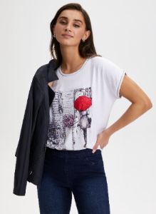 Placement Print Burnout Tee sold by Laura
