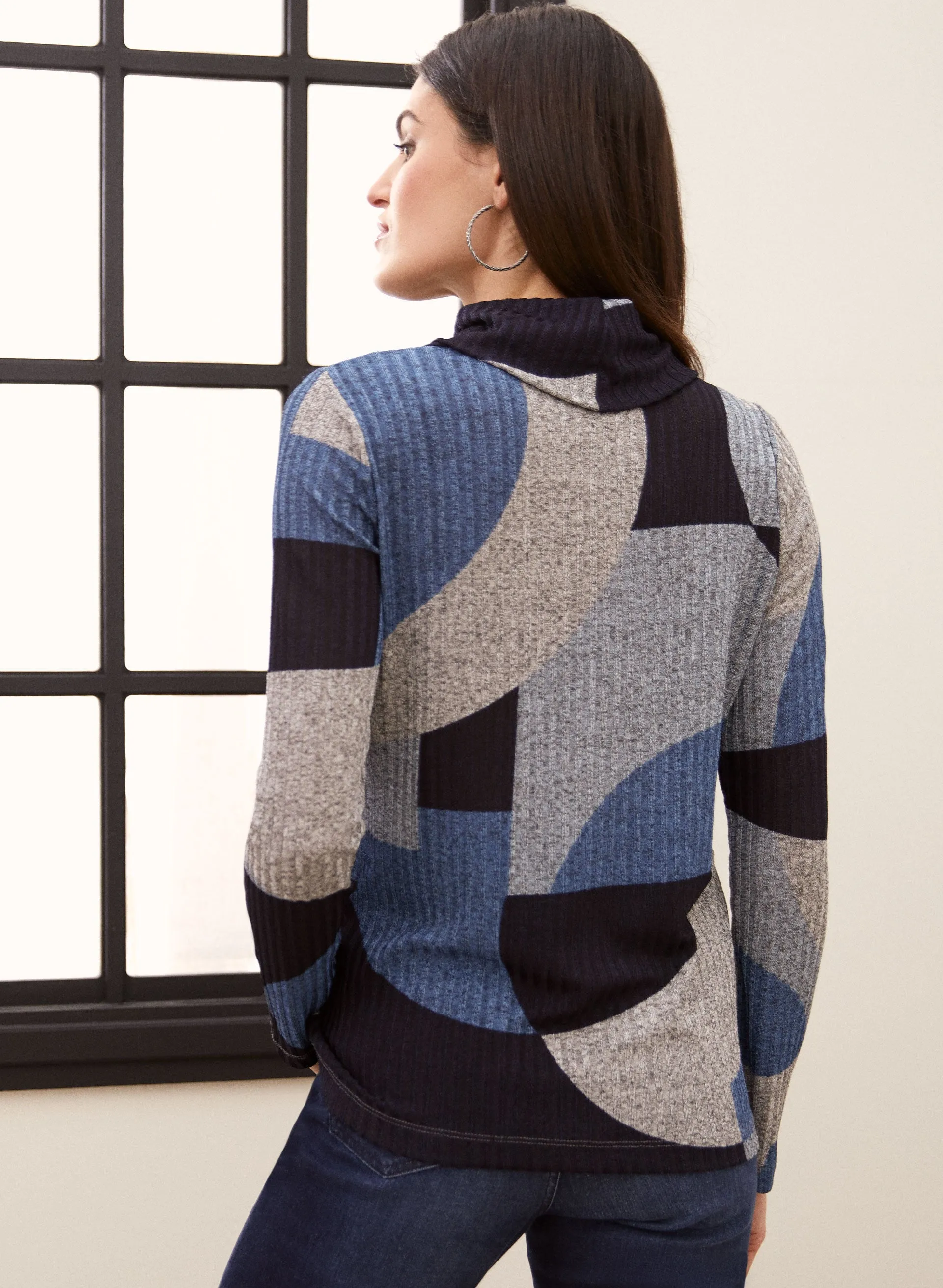 Cowl Neck Geometric Print Top sold by Laura product image thumbnail 3