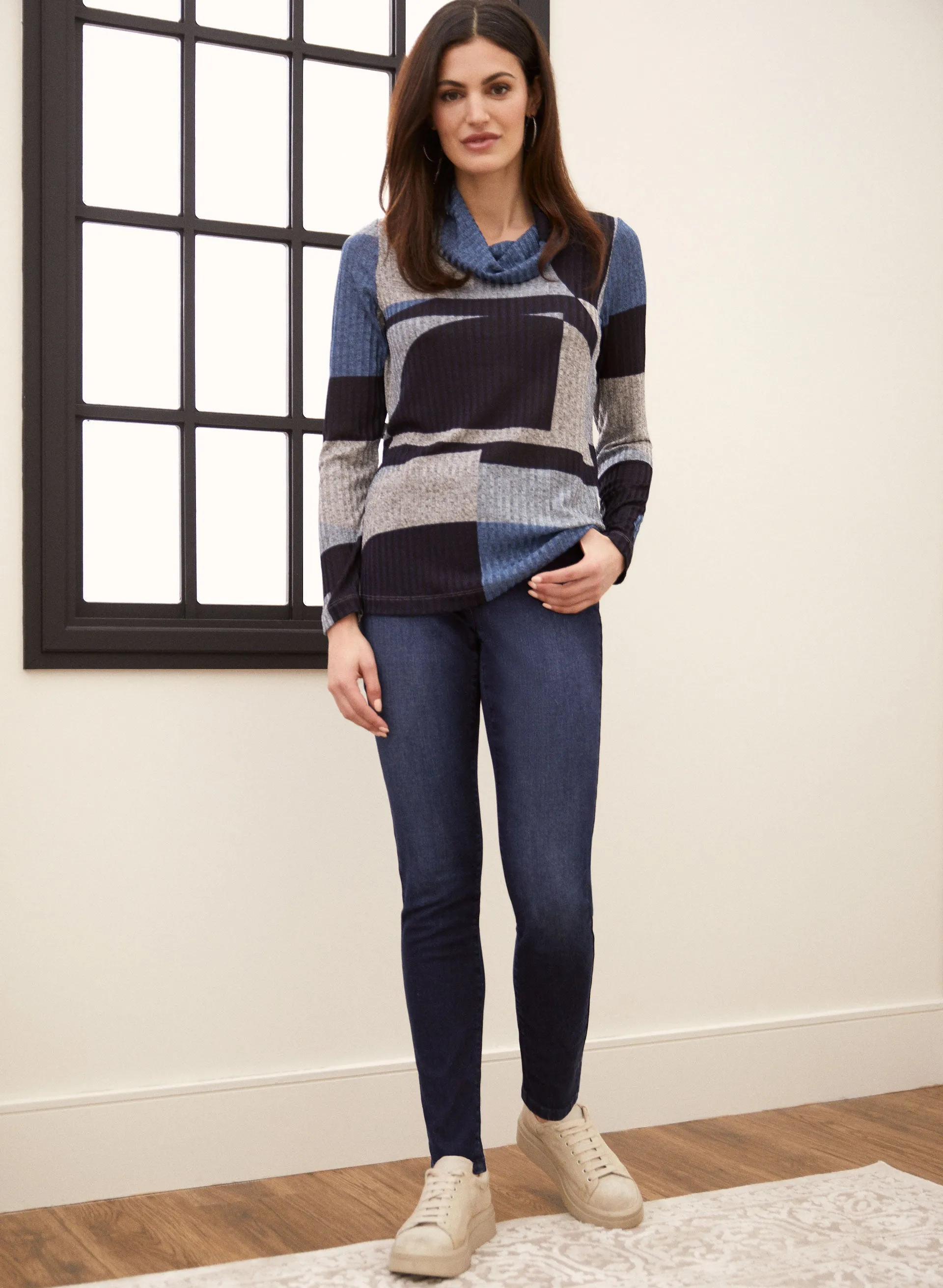 Cowl Neck Geometric Print Top sold by Laura product image thumbnail 4