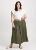 Ruffle Trim Tee & Satin Maxi Skirt sold by Laura