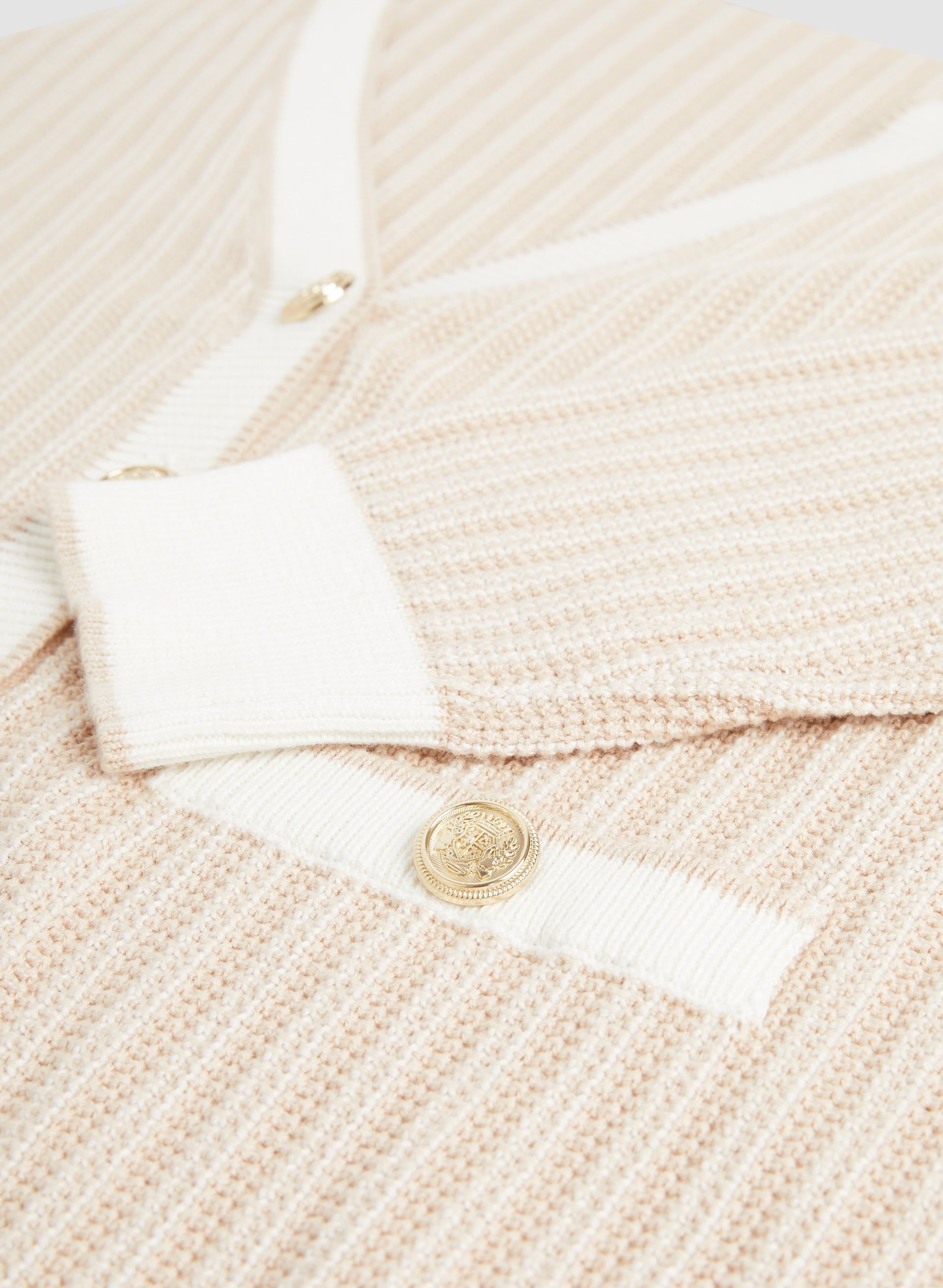 Two Tone Crested Button Cardigan sold by Laura product image thumbnail 3