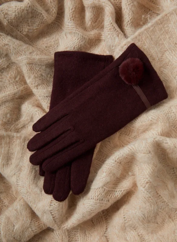 Pom Pom Detail Gloves sold by Laura