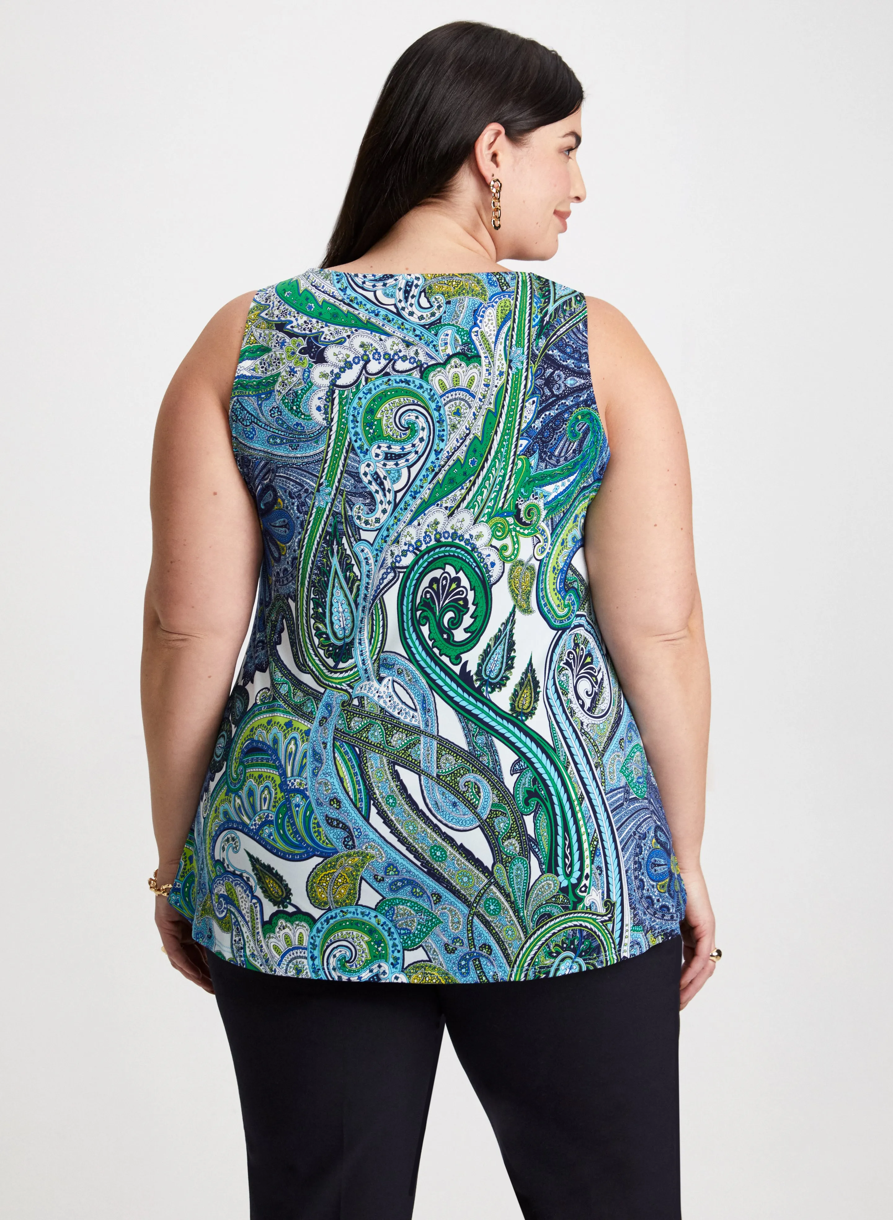 Sleeveless Paisley Print Top sold by Laura product image thumbnail 4