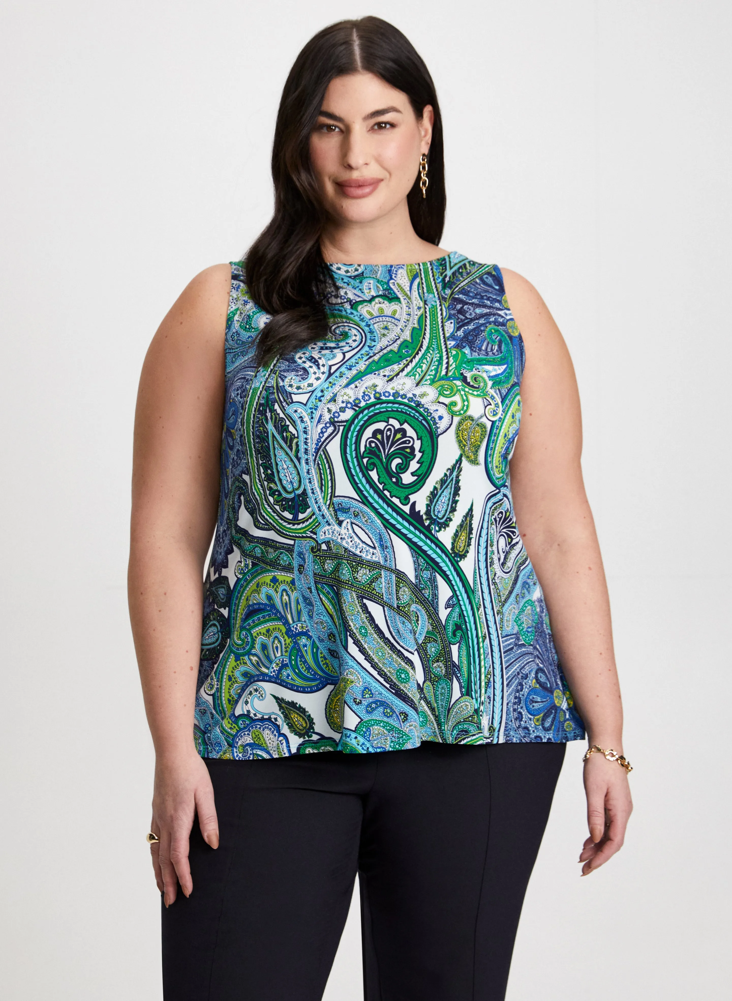 Sleeveless Paisley Print Top sold by Laura product image thumbnail 5