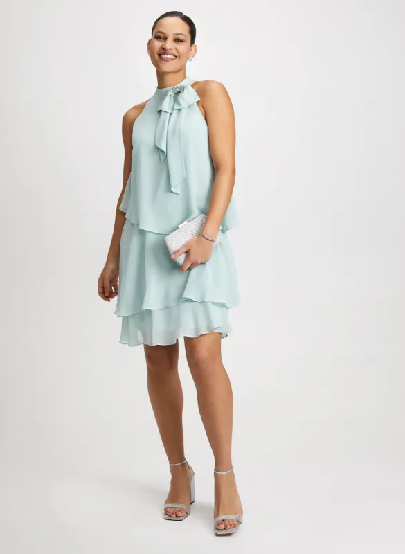 Tiered Embellished Bow Dress sold by Laura