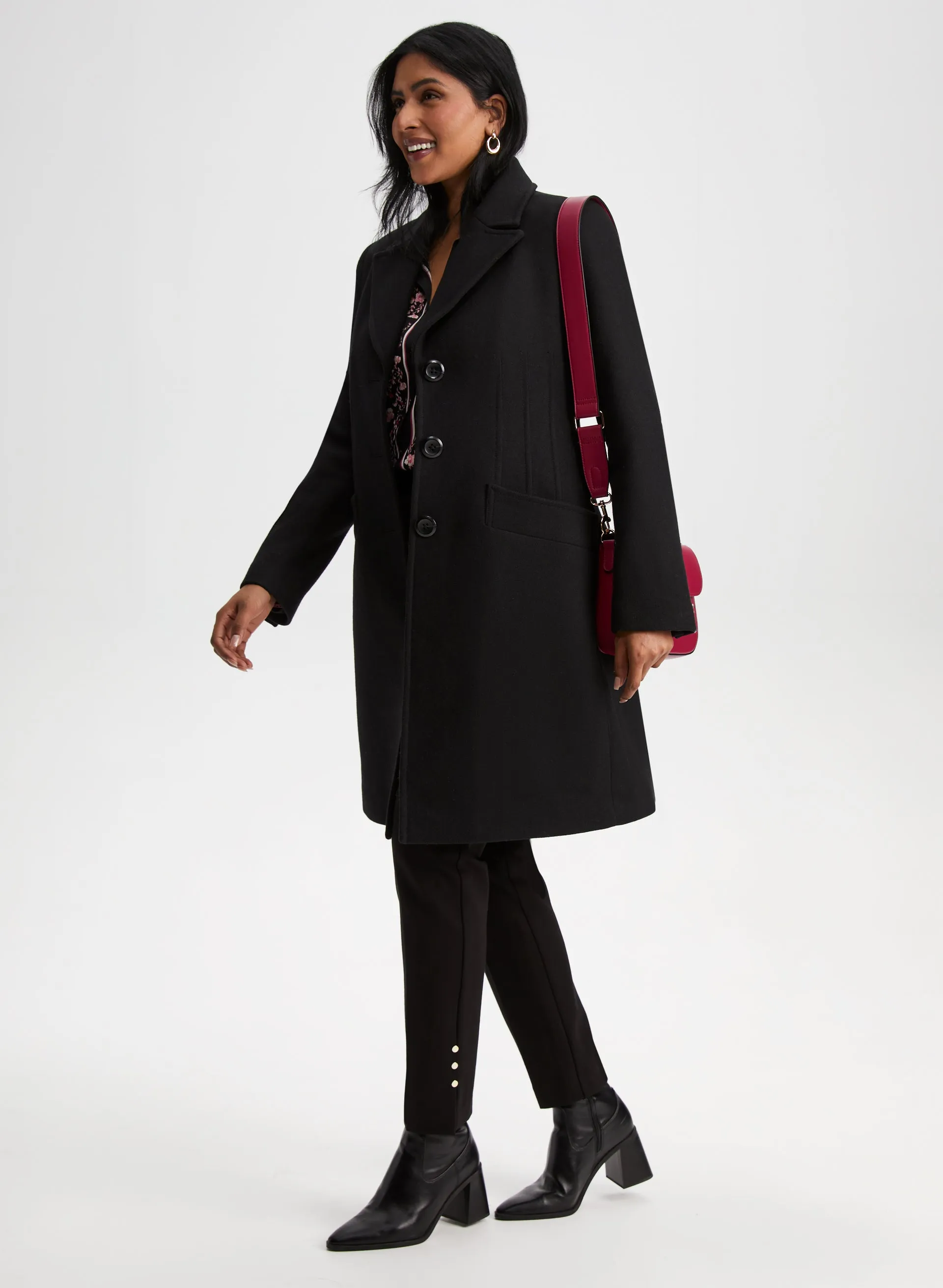 Mid-Length Wool Blend Coat sold by Laura product image thumbnail 4