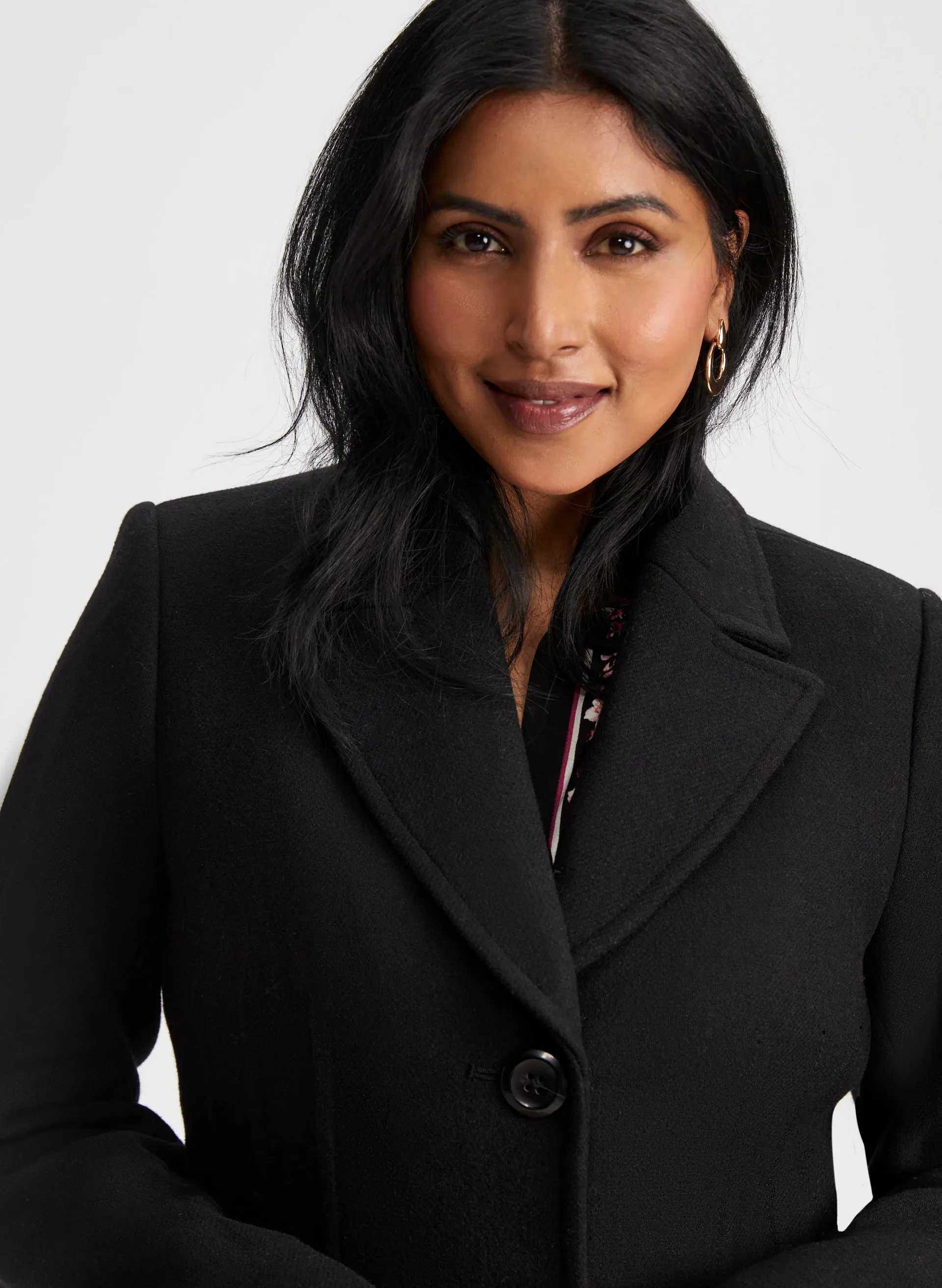 Mid-Length Wool Blend Coat sold by Laura product image thumbnail 5