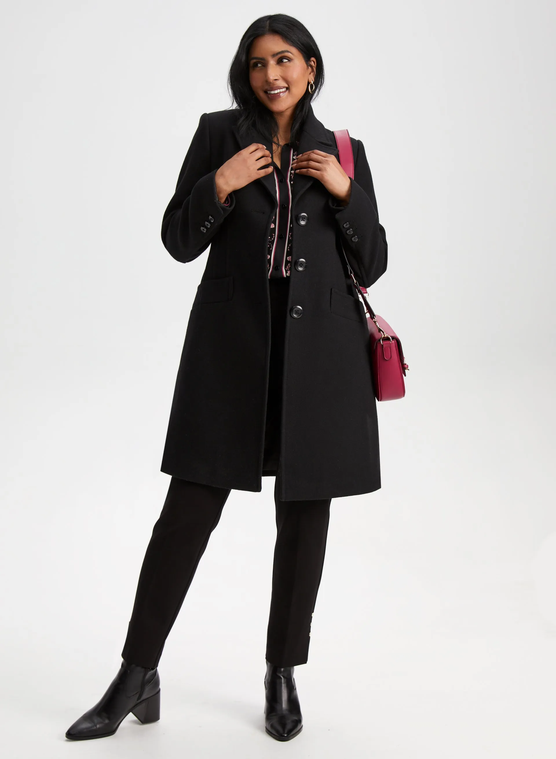 Mid-Length Wool Blend Coat sold by Laura product image thumbnail 3