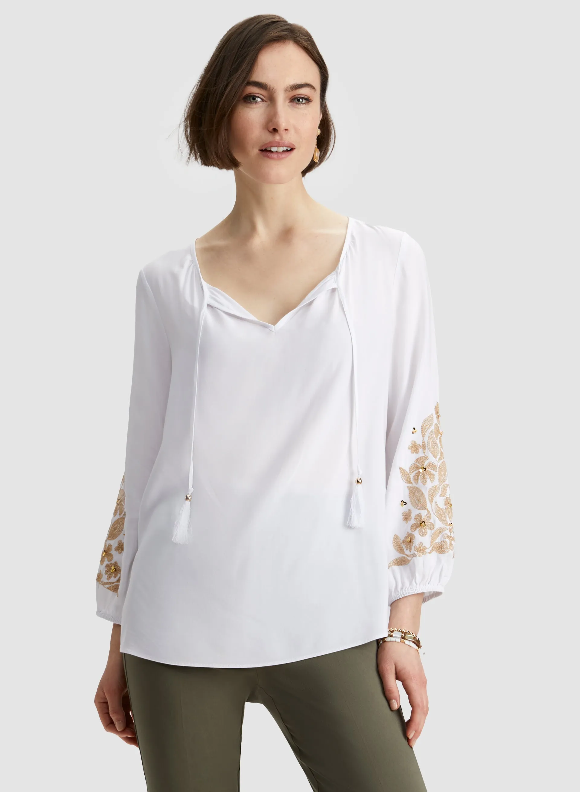 Floral Embroidery Blouse sold by Laura product image thumbnail 5