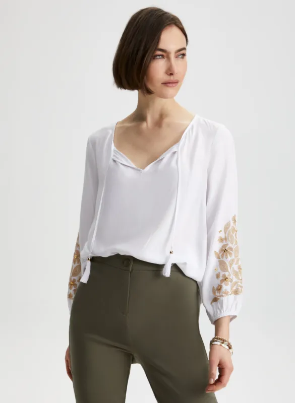 Floral Embroidery Blouse sold by Laura