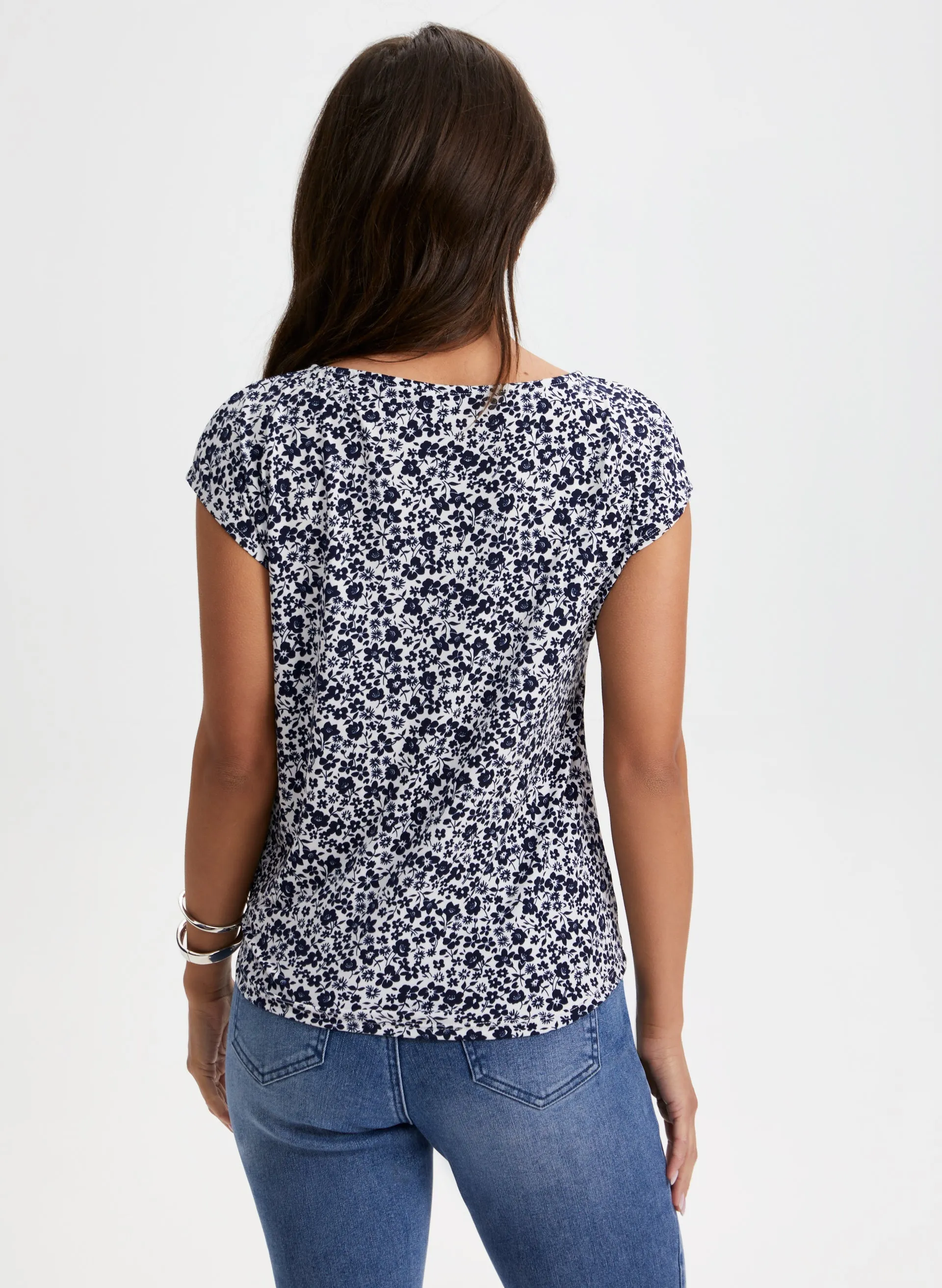 Floral Print Tie-Waist Top sold by Laura product image thumbnail 4