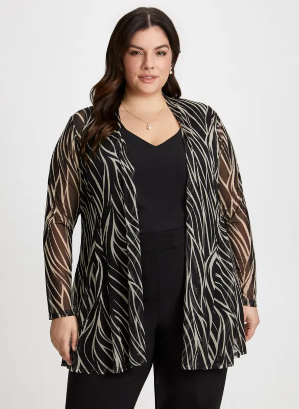 Zebra Print Open Front Top sold by Laura