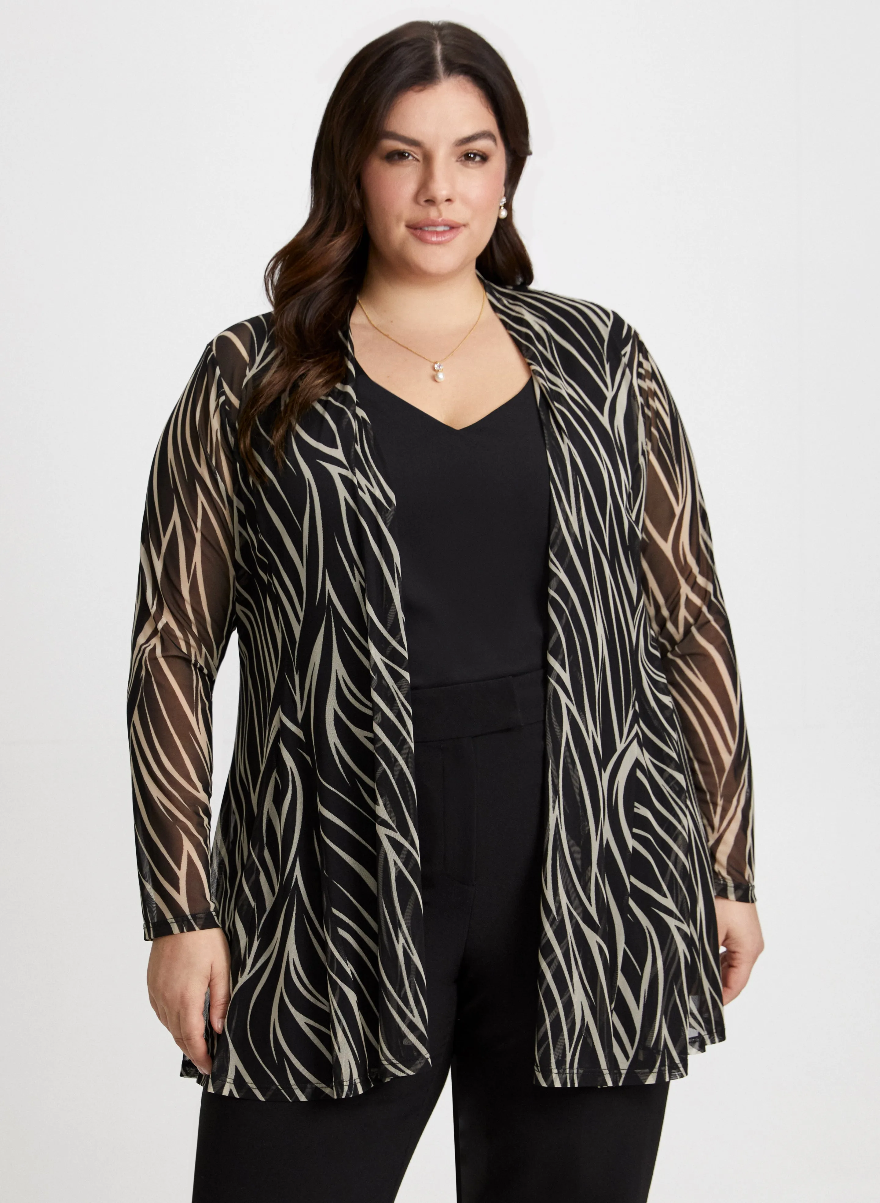 Zebra Print Open Front Top sold by Laura
