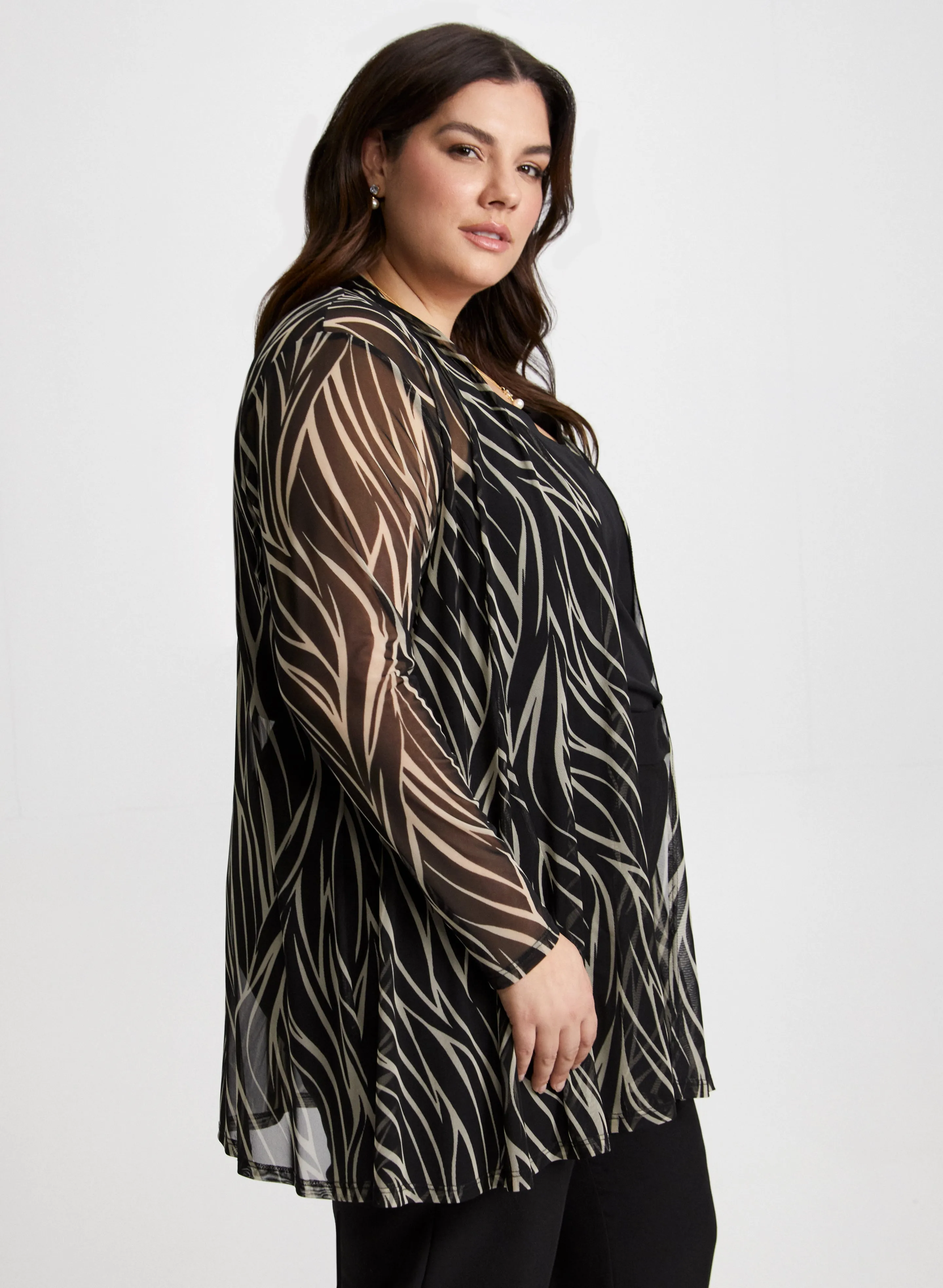Zebra Print Open Front Top sold by Laura product image thumbnail 5