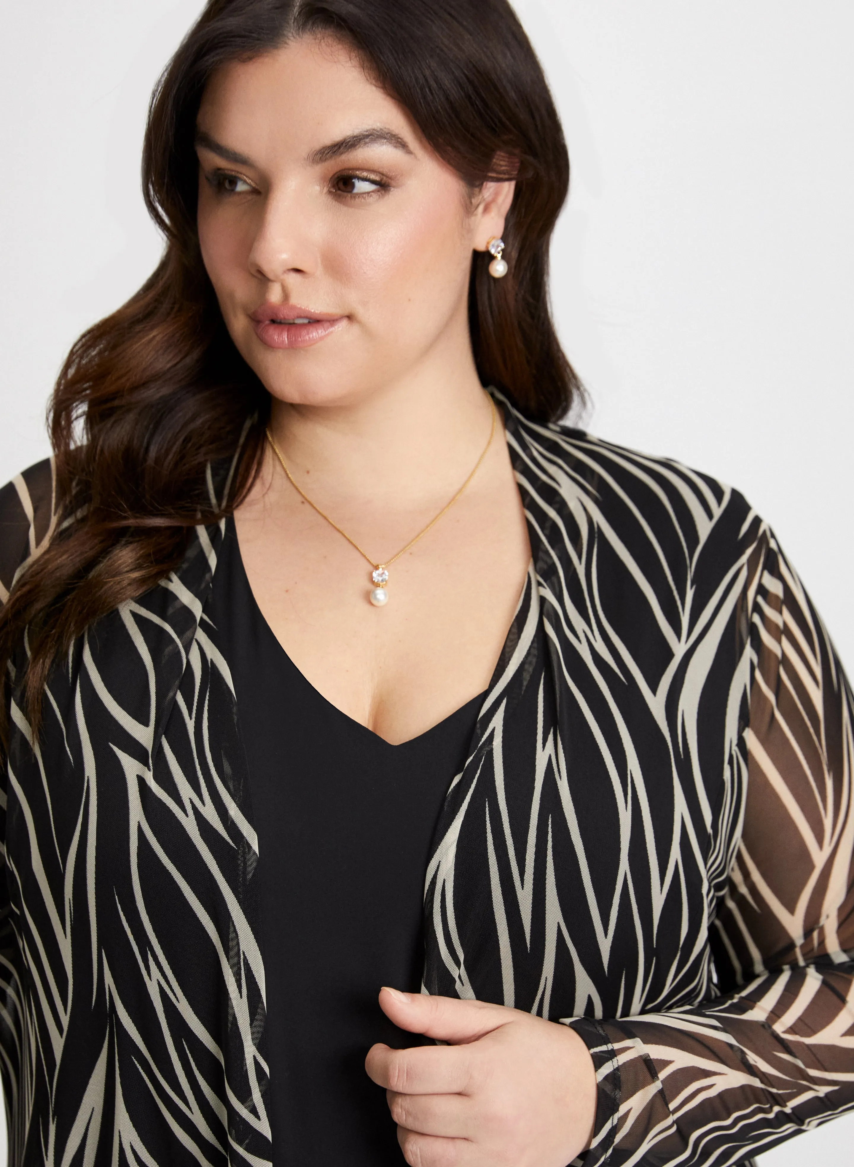 Zebra Print Open Front Top sold by Laura product image thumbnail 2