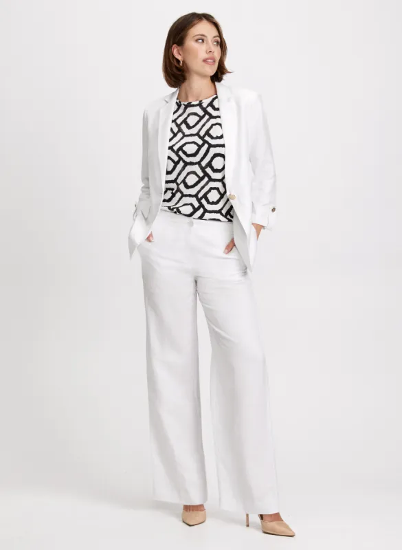 Blazer & Linen-Blend Pants sold by Laura