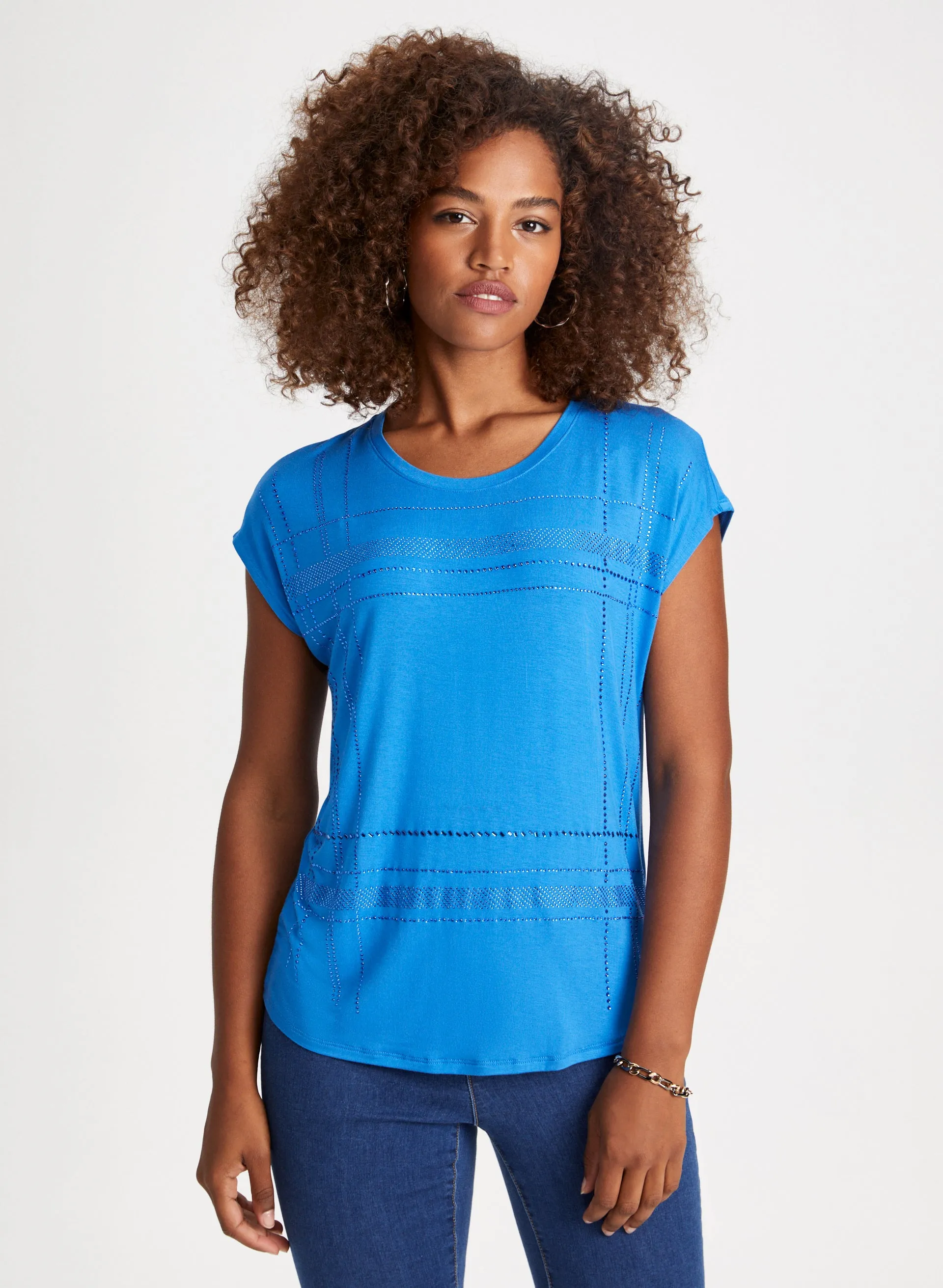 Rhinestone Detail Tee sold by Laura product image thumbnail 5