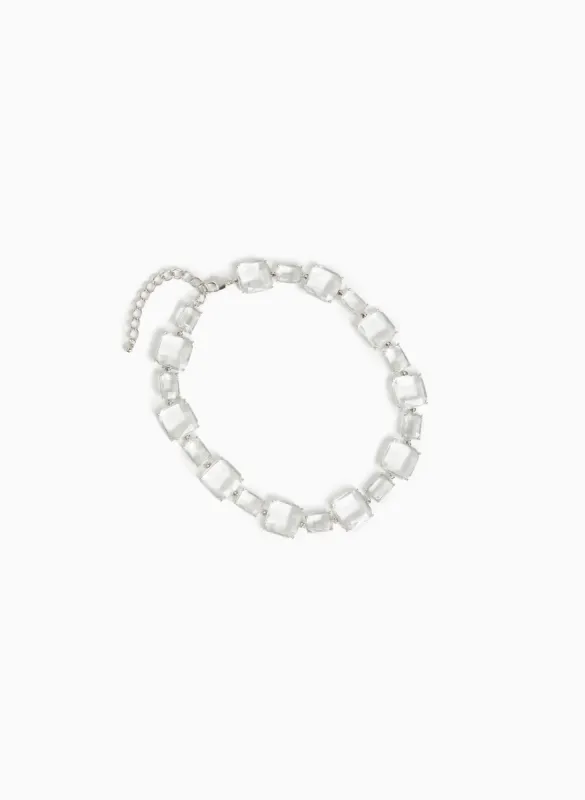 Clear Stone Necklace sold by Laura